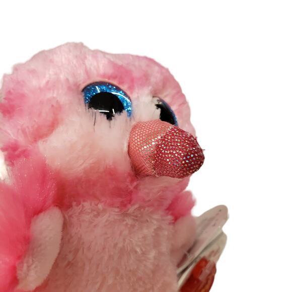 Keel Toys MINI MOTSU 4" Bean Bag Plush Single FIONA Pink Bird Blue Sparkle Eyes - Picture 7 of 9